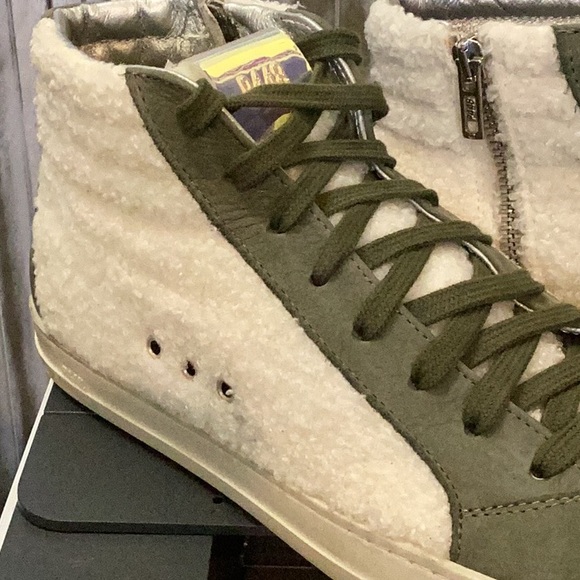 P448 like new sz. 39 Sherpa & leather sneakers - Picture 2 of 15